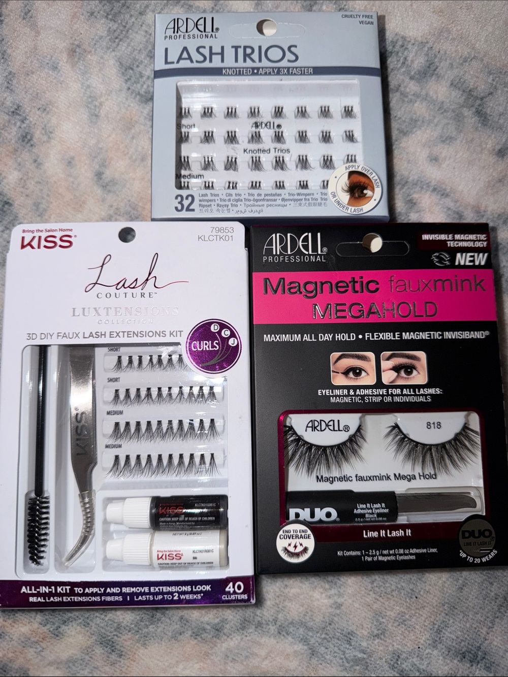 Ardell False Lash Trio & Magnetic Faux Mink Pack + Kiss Lash Couture Kit!